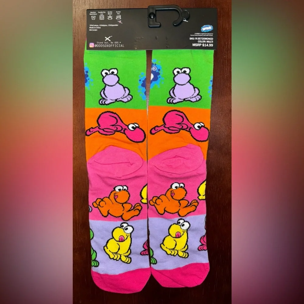NERDS CANDY ODD SOX NOVELTY CREW SOCKS NWT MEN’S SHOE SIZE 6-13